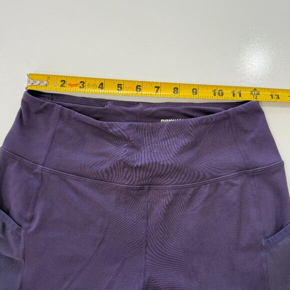 Gymshark Dry Full Length Leggings Purple Athletic Pants Cutout Mesh Size M - Picture 5 of 9